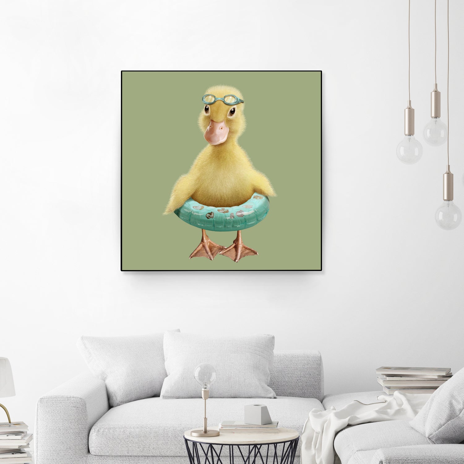 DUCK by JUMALI KATANI on GIANT ART - green digital painting