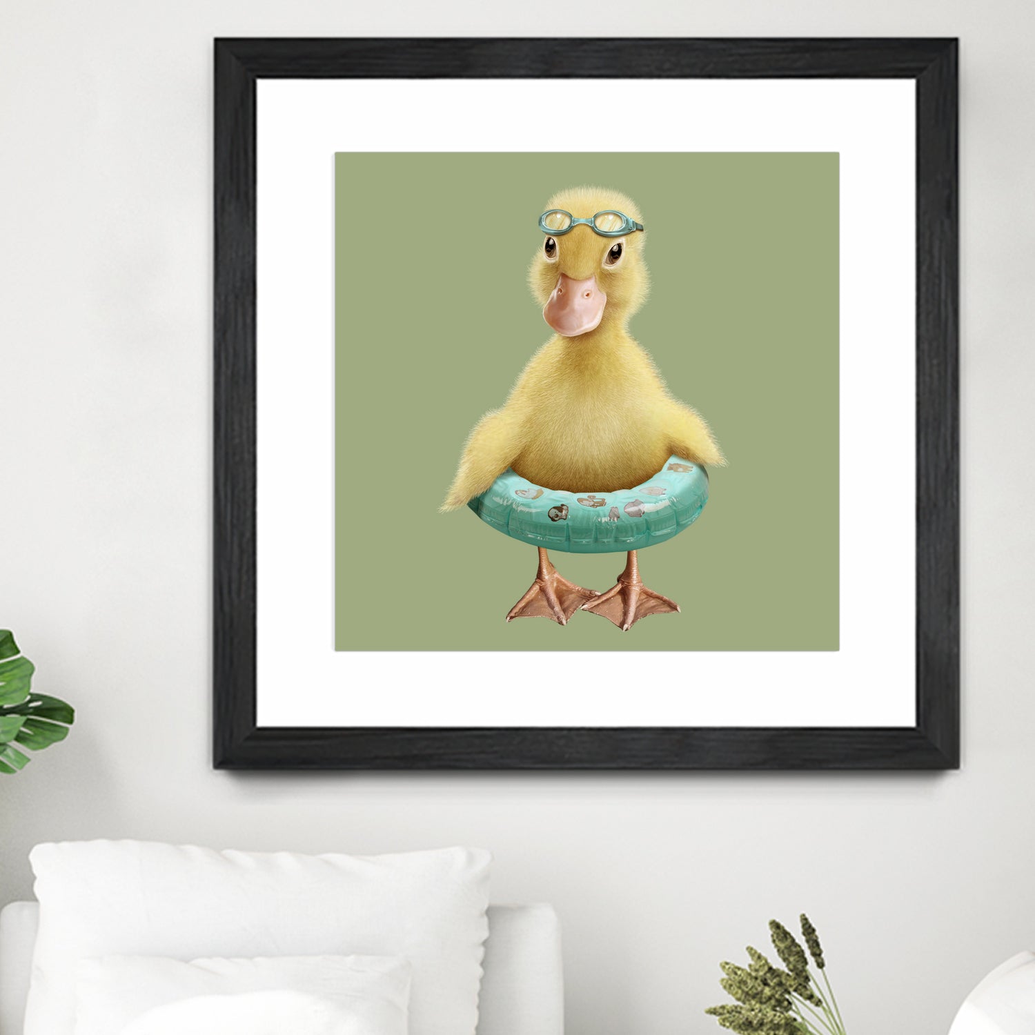 DUCK by JUMALI KATANI on GIANT ART - green digital painting