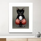 CAT BOXER 2017 by JUMALI KATANI on GIANT ART - black digital painting