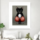 CAT BOXER 2017 by JUMALI KATANI on GIANT ART - black digital painting