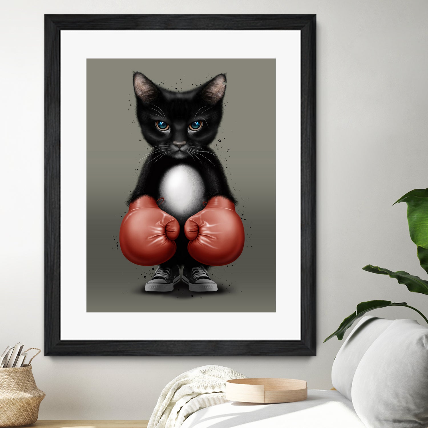 CAT BOXER 2017 by JUMALI KATANI on GIANT ART - black digital painting