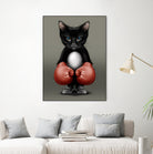 CAT BOXER 2017 by JUMALI KATANI on GIANT ART - black digital painting