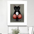 CAT BOXER 2017 by JUMALI KATANI on GIANT ART - black digital painting