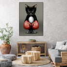 CAT BOXER 2017 by JUMALI KATANI on GIANT ART - black digital painting