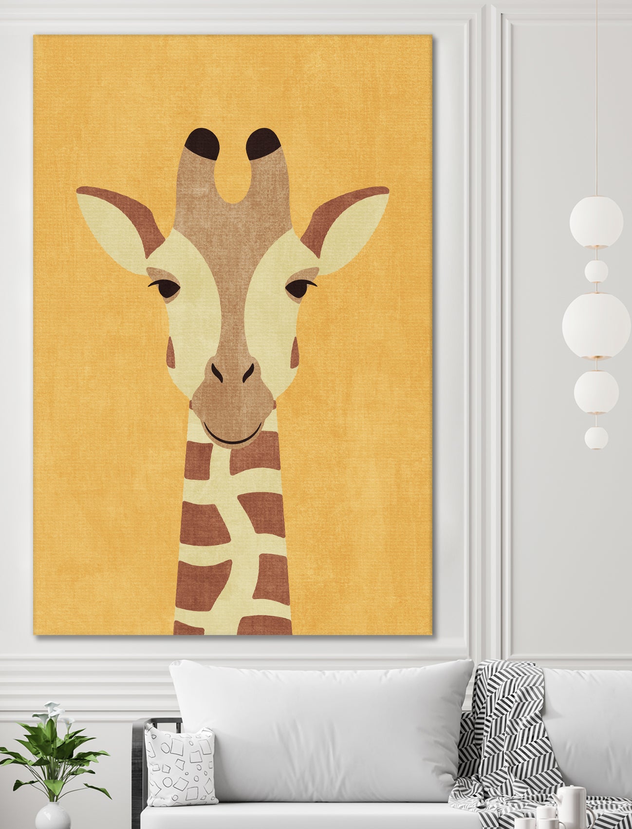 FAUNA / Giraffe by Daniel Coulmann on GIANT ART - yellow digital painting