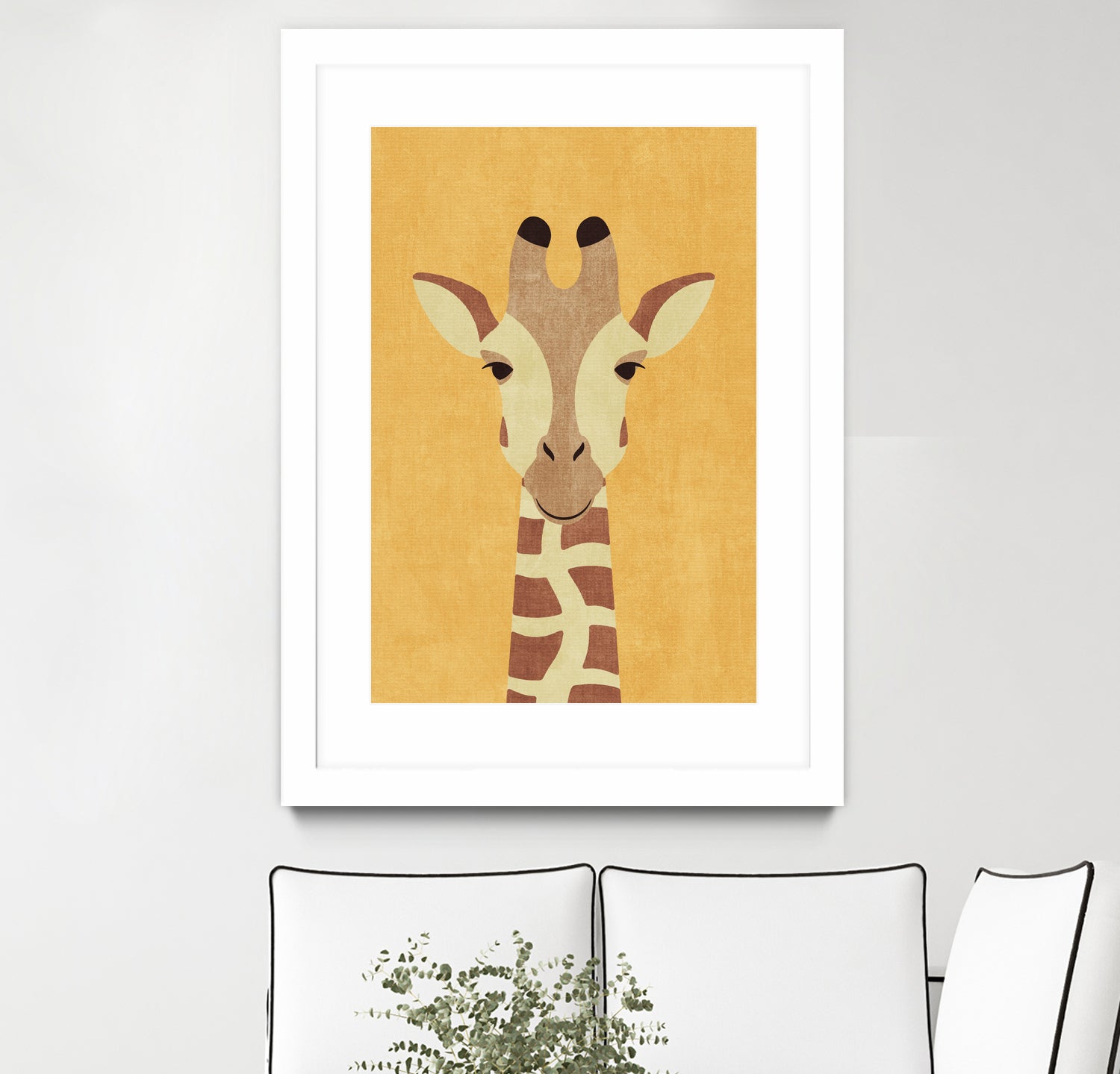 FAUNA / Giraffe by Daniel Coulmann on GIANT ART - yellow digital painting