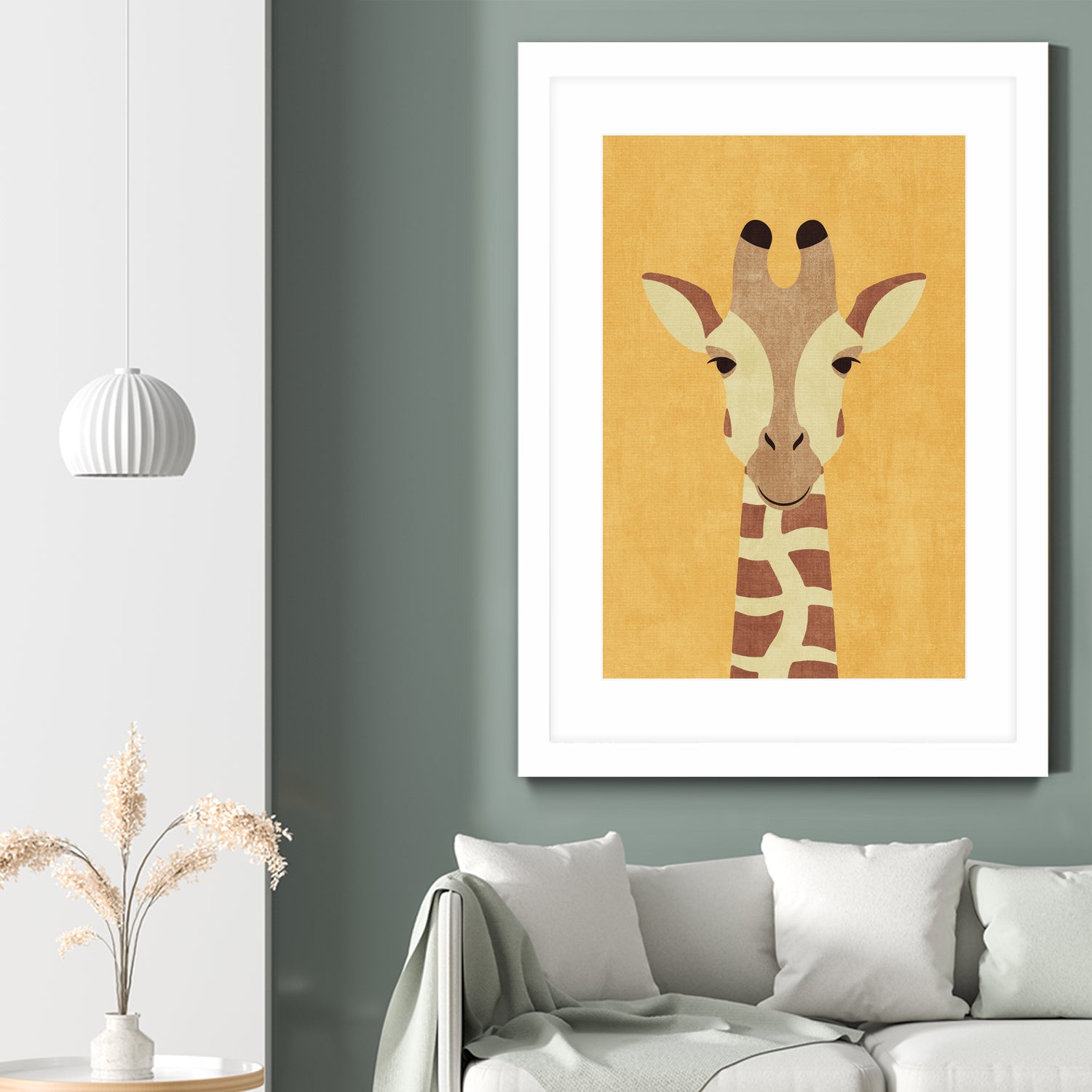 FAUNA / Giraffe by Daniel Coulmann on GIANT ART - yellow digital painting