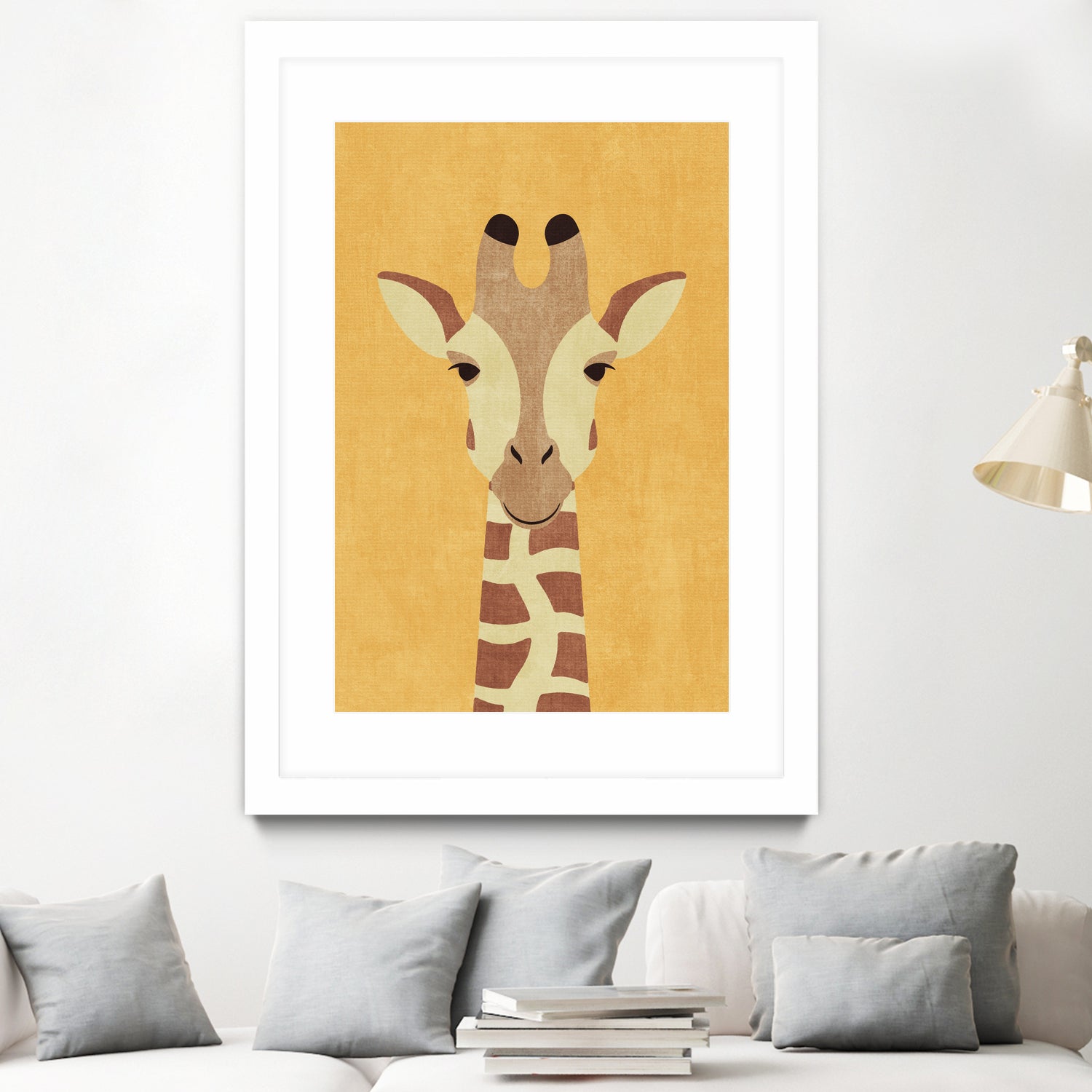 FAUNA / Giraffe by Daniel Coulmann on GIANT ART - yellow digital painting