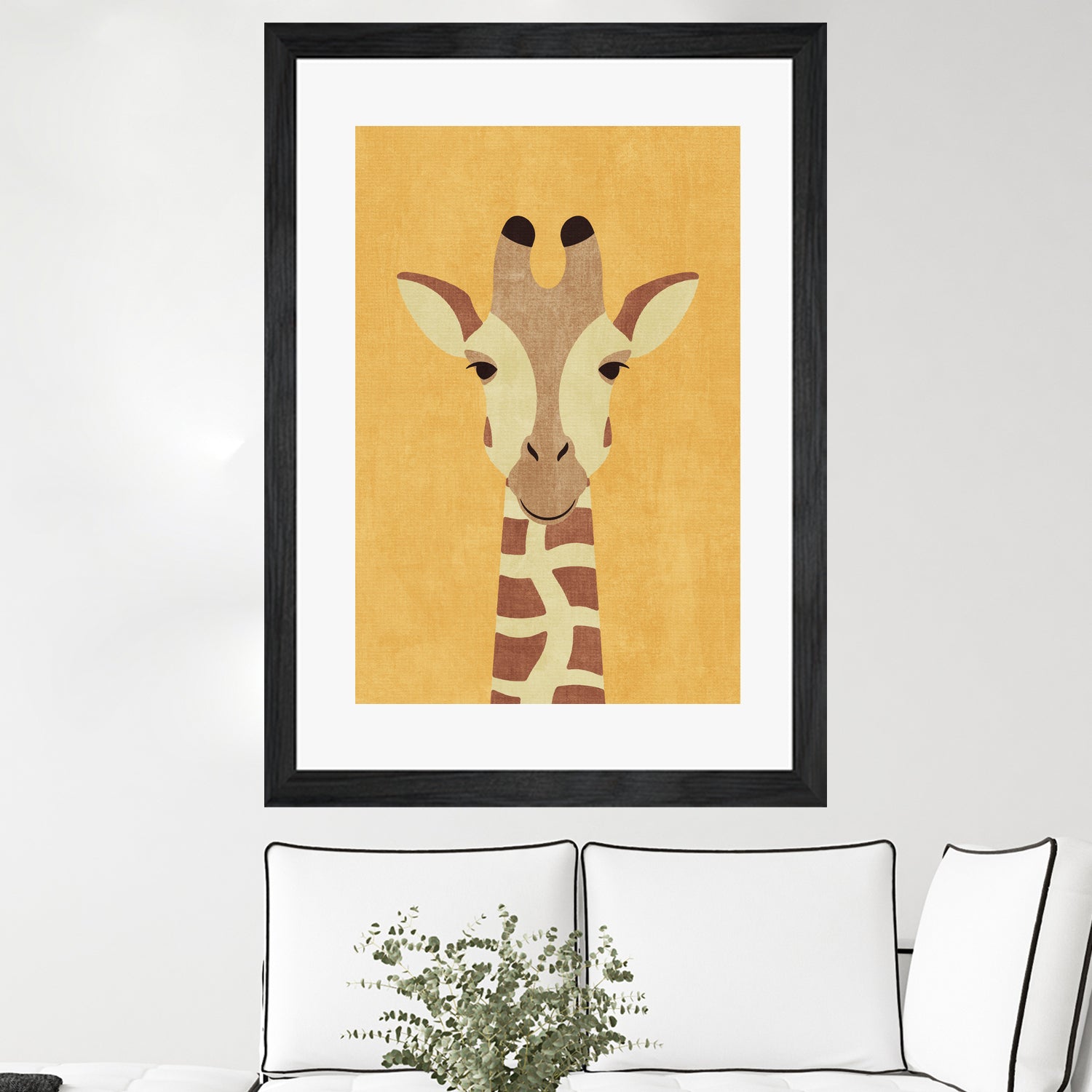 FAUNA / Giraffe by Daniel Coulmann on GIANT ART - yellow digital painting