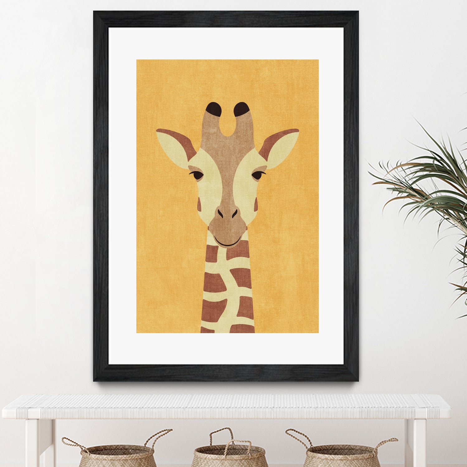 FAUNA / Giraffe by Daniel Coulmann on GIANT ART - yellow digital painting