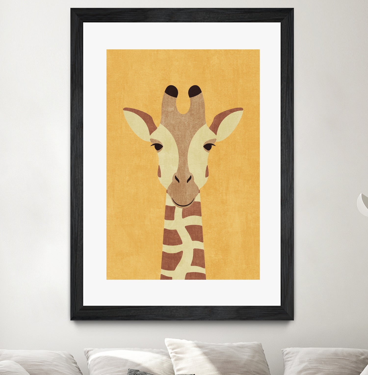 FAUNA / Giraffe by Daniel Coulmann on GIANT ART - yellow digital painting