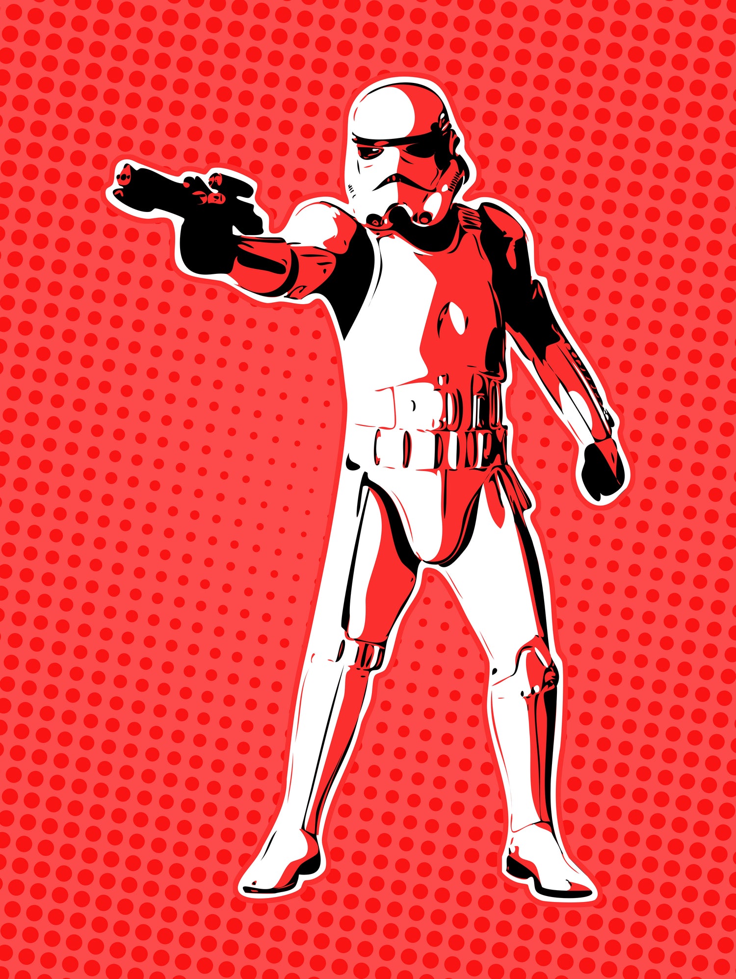 Stormtrooper | Pop Art by William Cuccio on GIANT ART - red digital painting