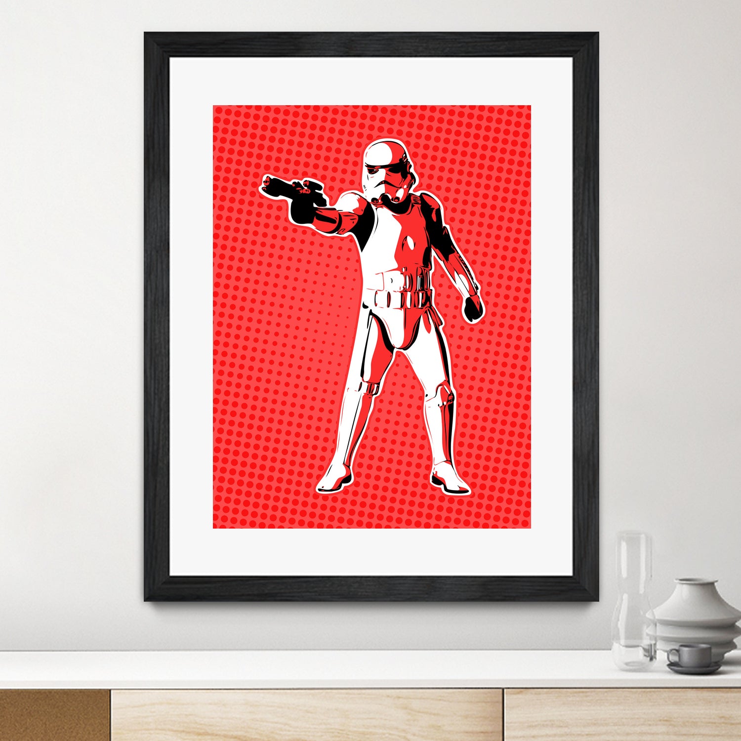 Stormtrooper | Pop Art by William Cuccio on GIANT ART - red digital painting