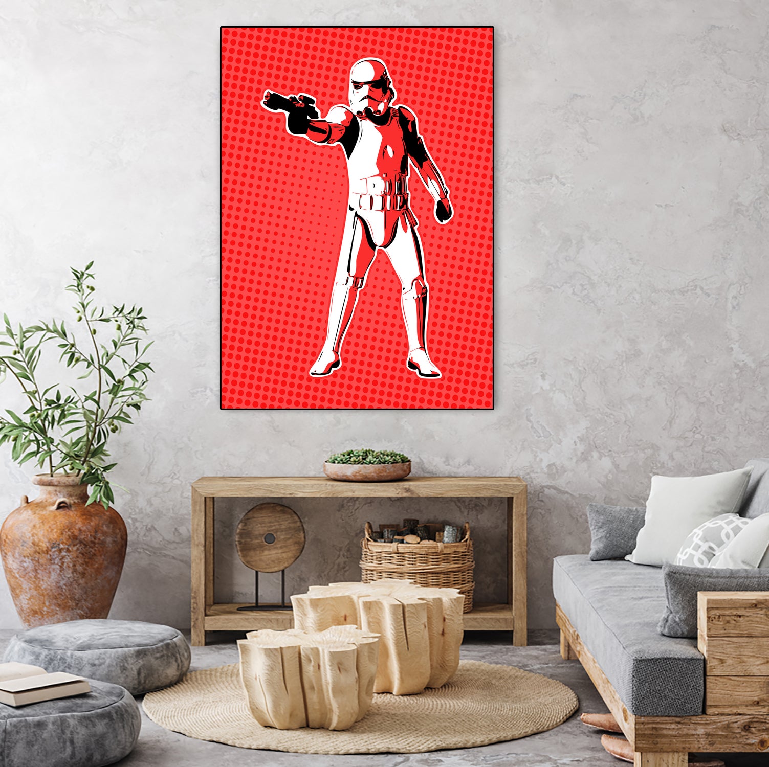 Stormtrooper | Pop Art by William Cuccio on GIANT ART - red digital painting