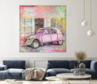 2CV Retro Car by Andrea Haase on GIANT ART - pink photo illustration