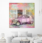 2CV Retro Car by Andrea Haase on GIANT ART - pink photo illustration