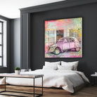 2CV Retro Car by Andrea Haase on GIANT ART - pink photo illustration