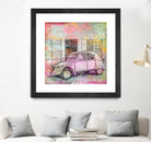 2CV Retro Car by Andrea Haase on GIANT ART - pink photo illustration