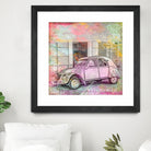 2CV Retro Car by Andrea Haase on GIANT ART - pink photo illustration