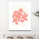 Love Birds Coral by Thomas Fernez on GIANT ART - pink digital drawing