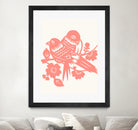 Love Birds Coral by Thomas Fernez on GIANT ART - pink digital drawing