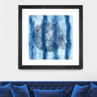 Puffer Fish Shibori by Thomas Fernez on GIANT ART - blue digital drawing