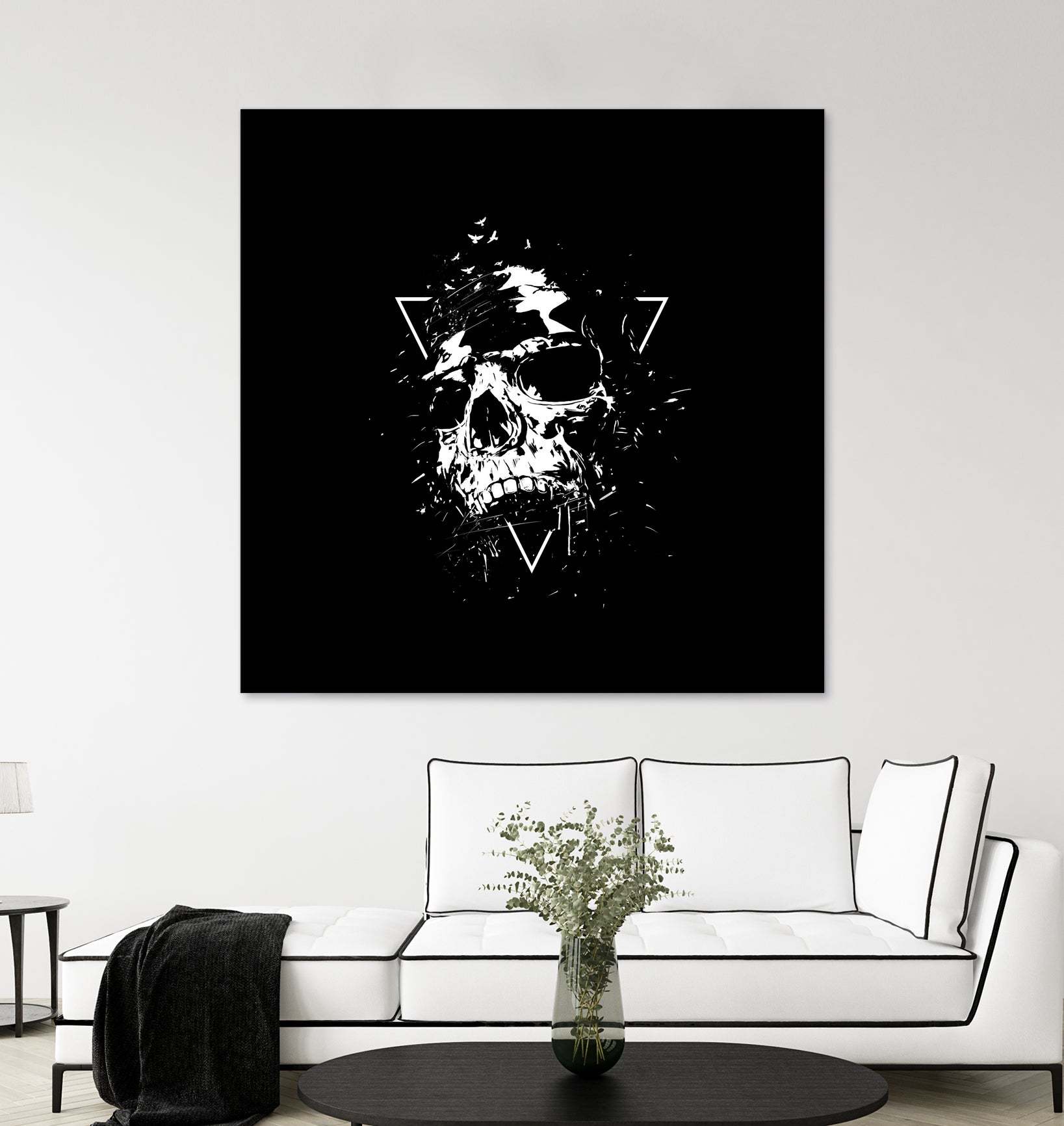 Skull X (bw) by Solti Balázs on GIANT ART - black digital painting