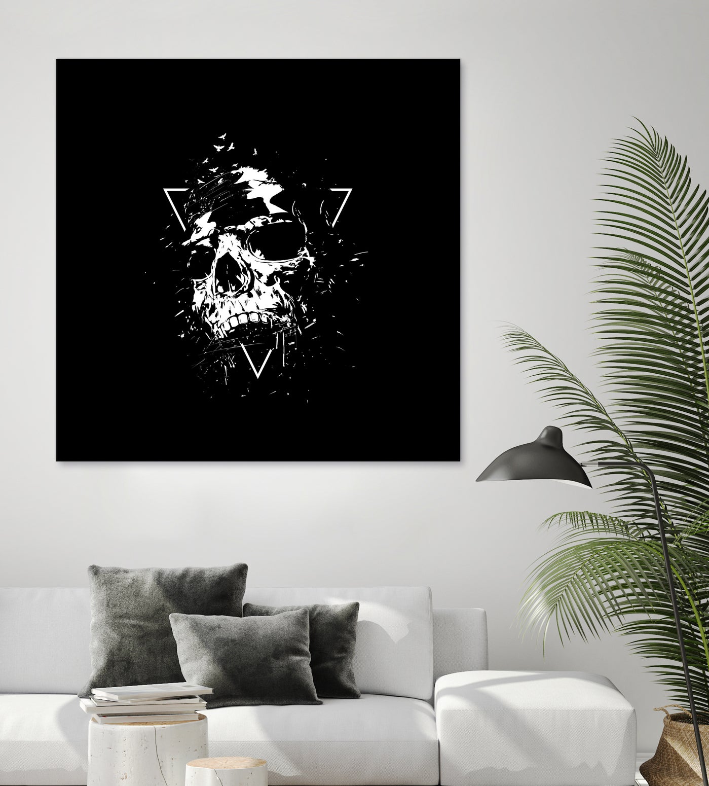 Skull X (bw) by Solti Balázs on GIANT ART - black digital painting