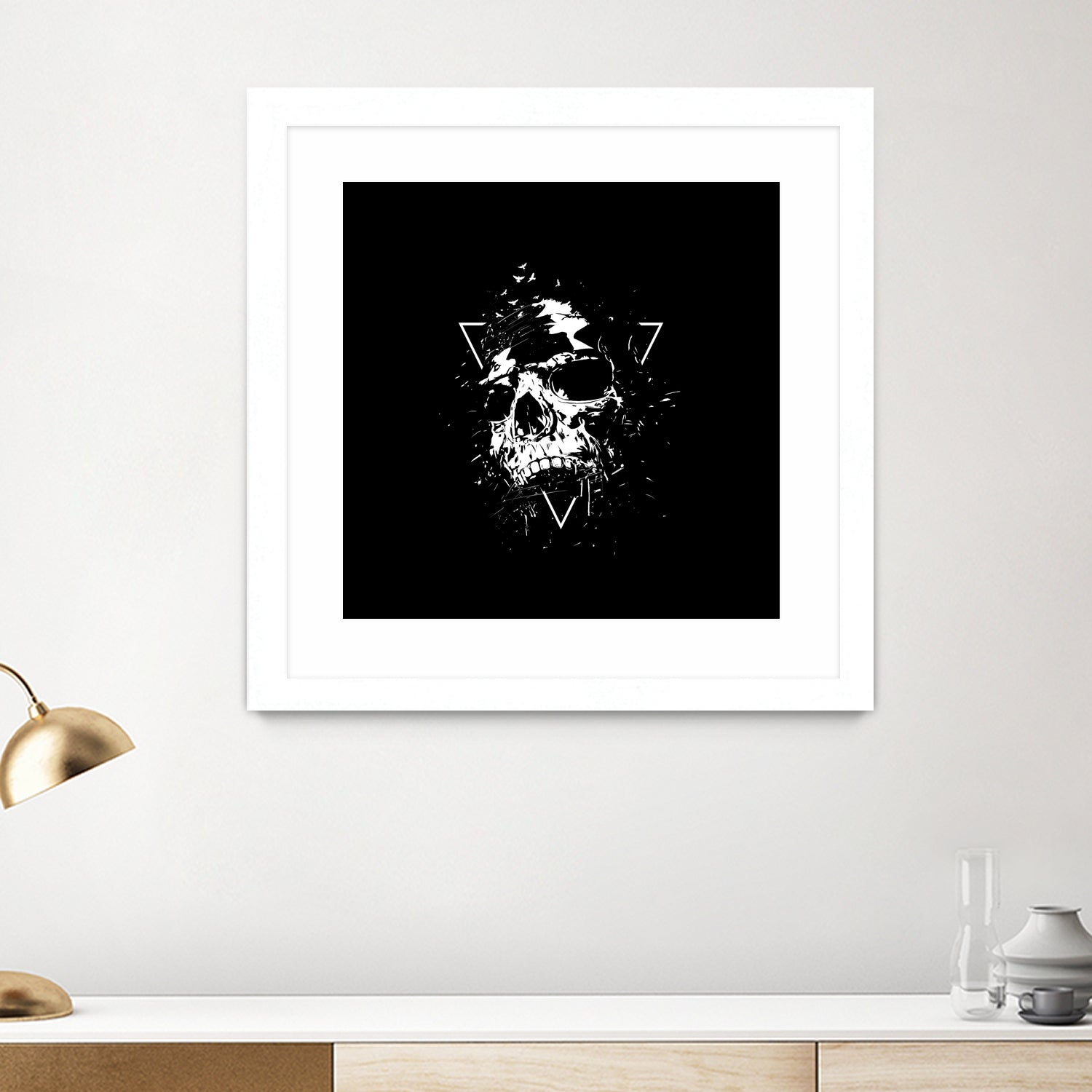 Skull X (bw) by Solti Balázs on GIANT ART - black digital painting