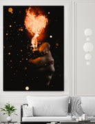 Heart On Fire by GEN Z by Rigaud Mickaël on GIANT ART - orange photo illustration