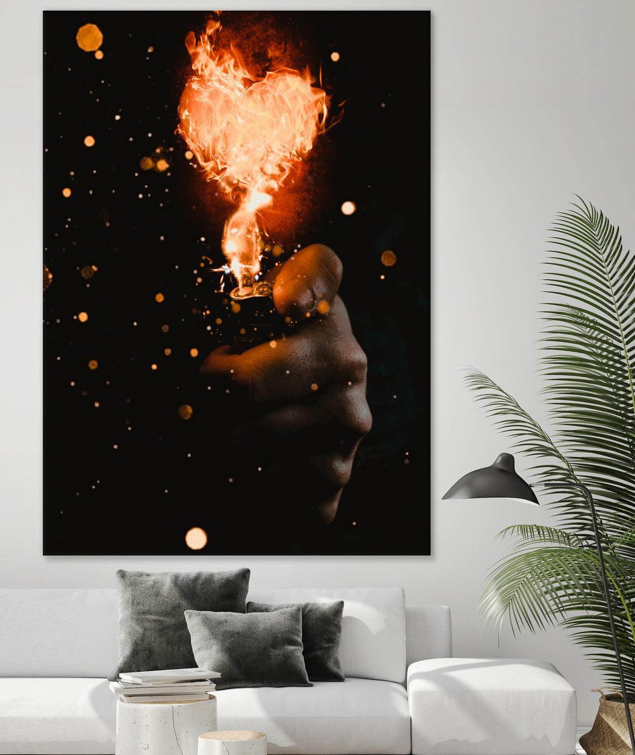 Heart On Fire by GEN Z by Rigaud Mickaël on GIANT ART - orange photo illustration