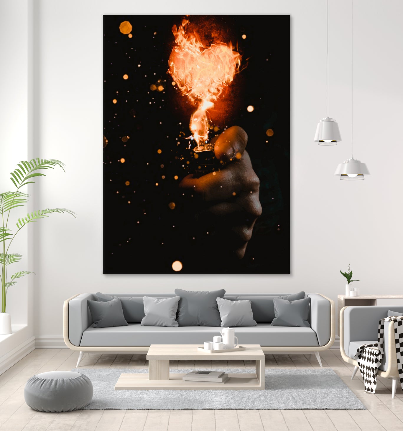 Heart On Fire by GEN Z by Rigaud Mickaël on GIANT ART - orange photo illustration