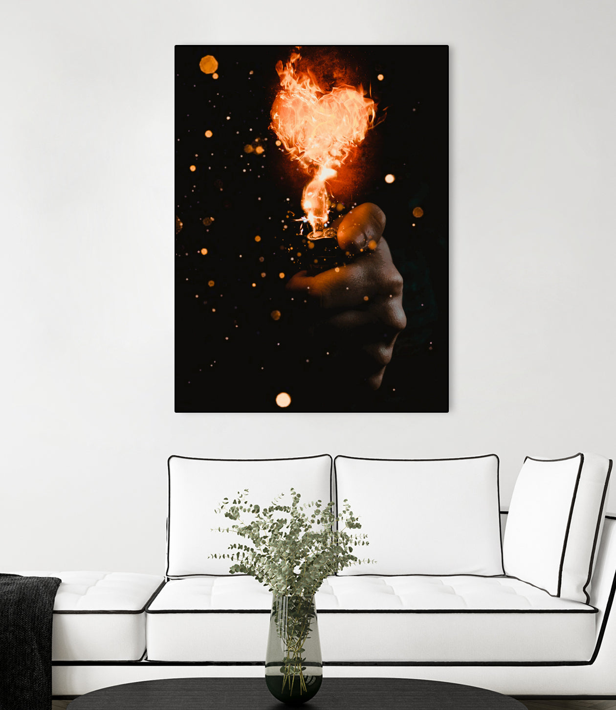 Heart On Fire by GEN Z by Rigaud Mickaël on GIANT ART - orange photo illustration