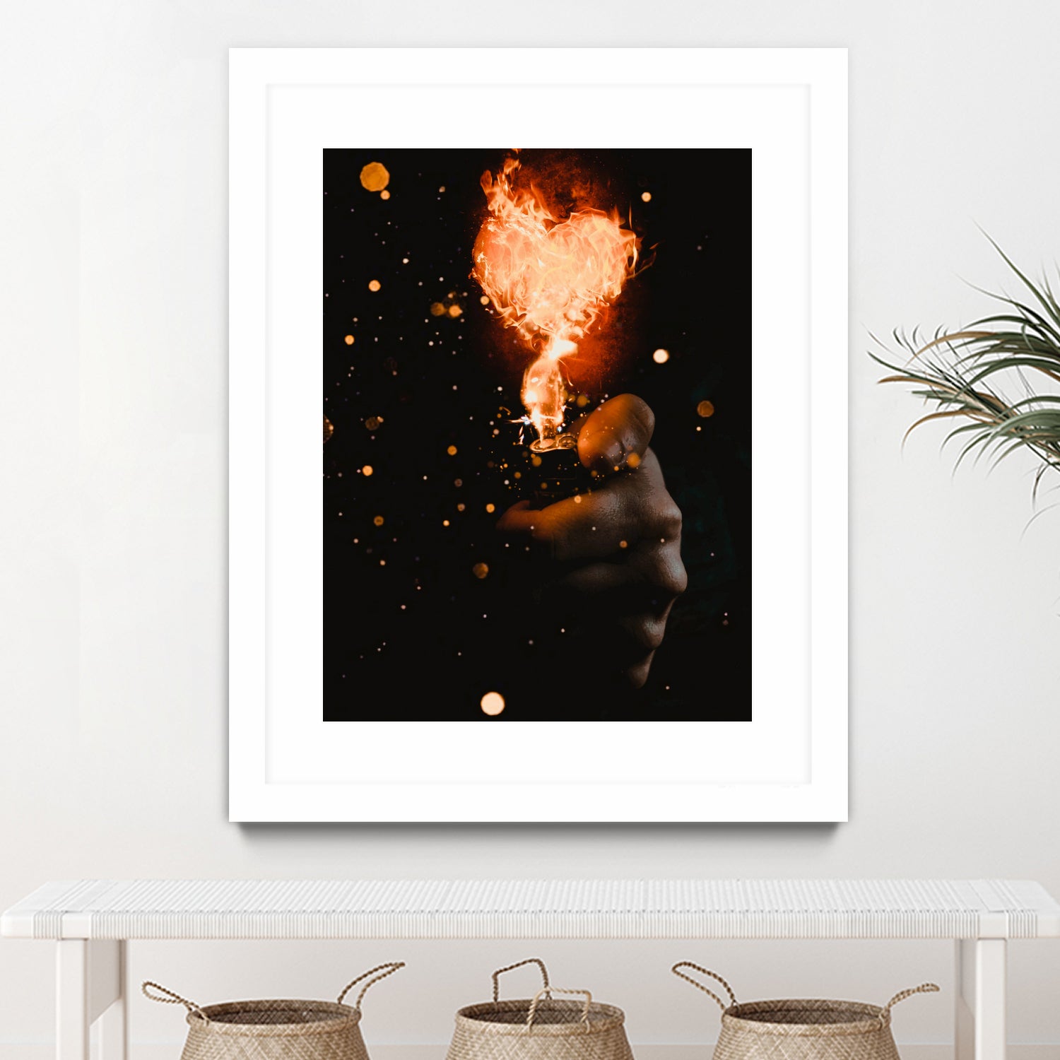 Heart On Fire by GEN Z by Rigaud Mickaël on GIANT ART - orange photo illustration