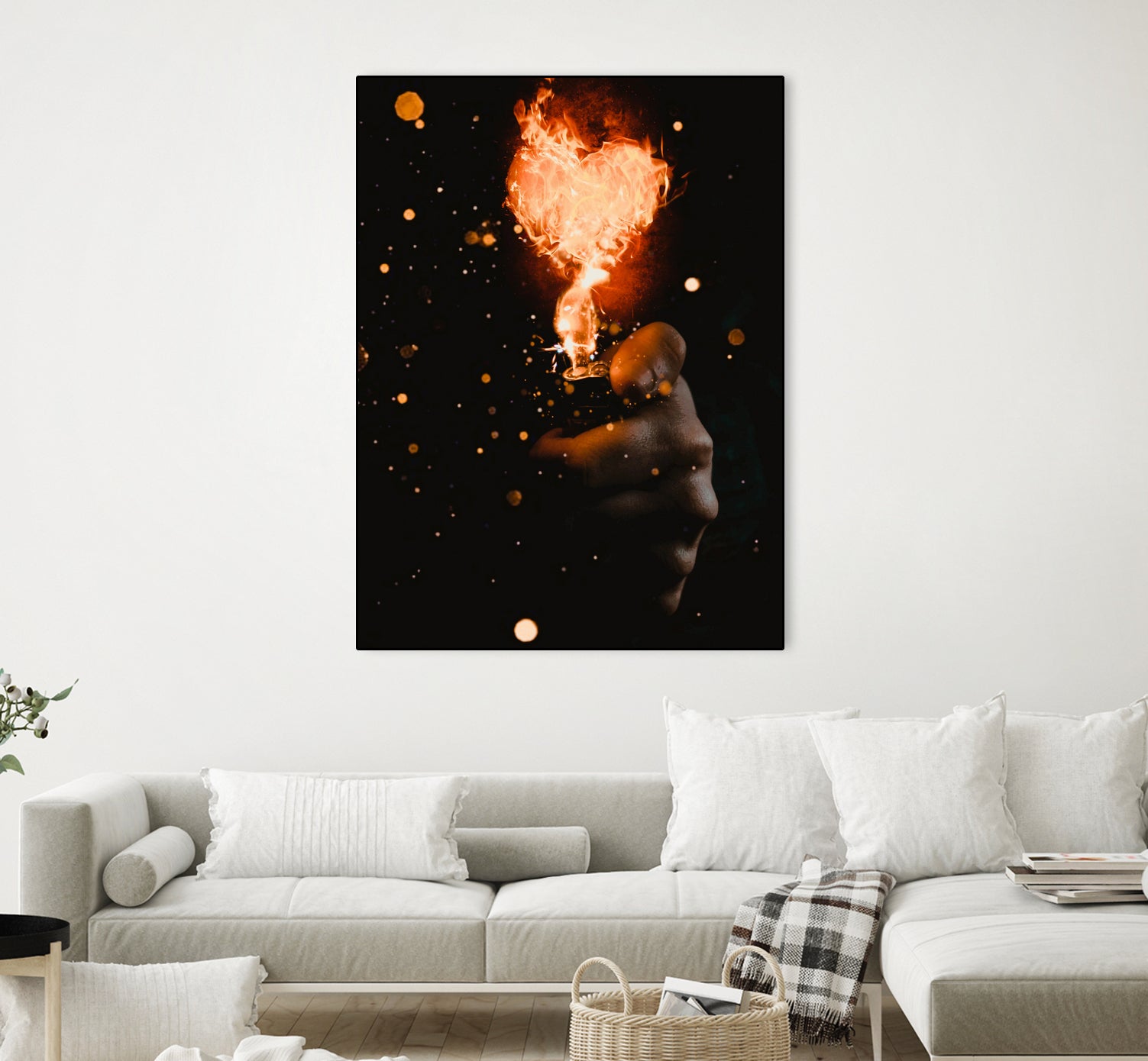 Heart On Fire by GEN Z by Rigaud Mickaël on GIANT ART - orange photo illustration