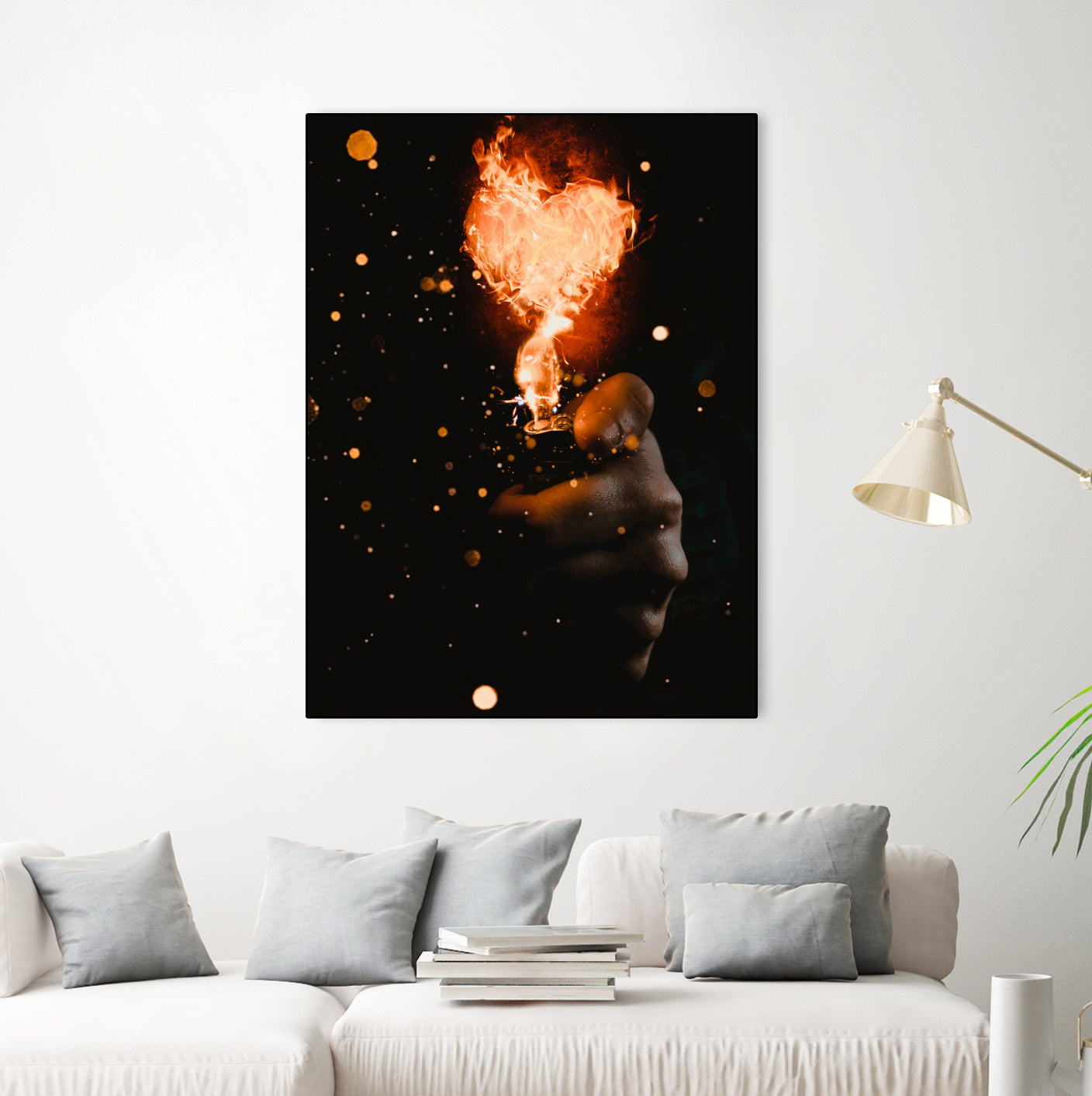 Heart On Fire by GEN Z by Rigaud Mickaël on GIANT ART - orange photo illustration