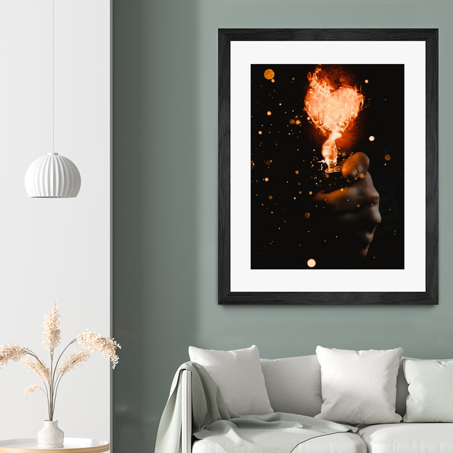 Heart On Fire by GEN Z by Rigaud Mickaël on GIANT ART - orange photo illustration