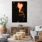 Heart On Fire by GEN Z by Rigaud Mickaël on GIANT ART - orange photo illustration