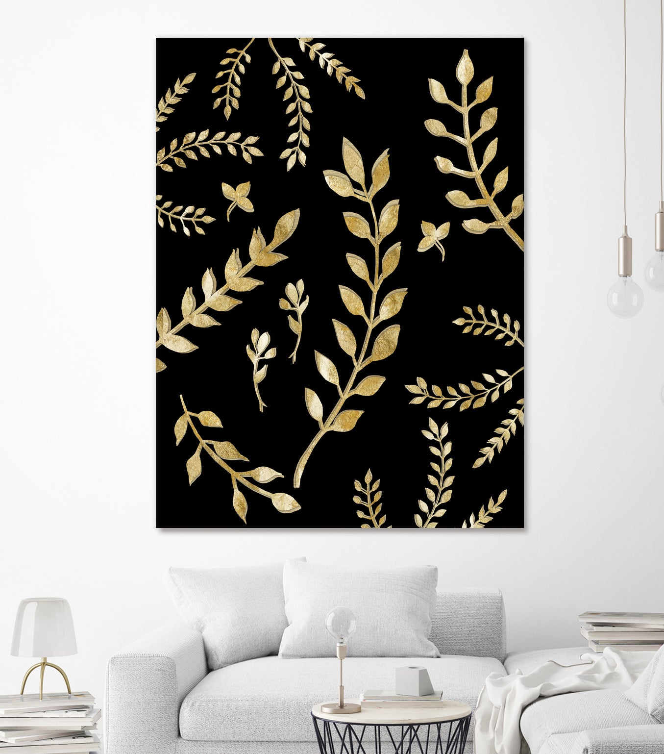 Gold Leaves Pattern #1 #drawing #decor #art by Anita & Bella Jantz on GIANT ART - brown digital drawing