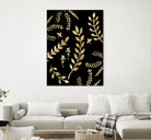 Gold Leaves Pattern #1 #drawing #decor #art by Anita & Bella Jantz on GIANT ART - brown digital drawing