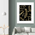 Gold Leaves Pattern #1 #drawing #decor #art by Anita & Bella Jantz on GIANT ART - brown digital drawing