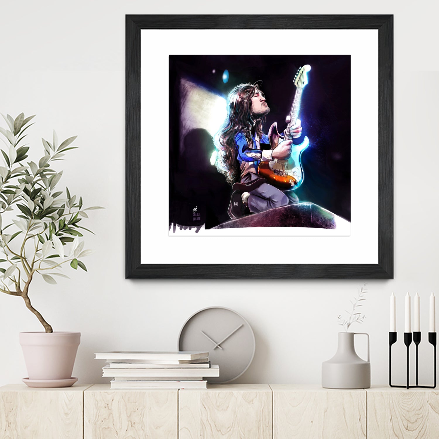 Frusciante Slane Castle by Charlie Casado on GIANT ART - black digital drawing