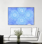 Blue ripples, four loci by Victor Fitzsimons on GIANT ART - blue mixed media