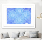 Blue ripples, four loci by Victor Fitzsimons on GIANT ART - blue mixed media