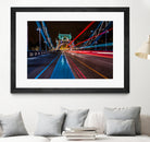 Lighttrails Tower Bridge by Reziebelle Martin on GIANT ART - red photo illustration