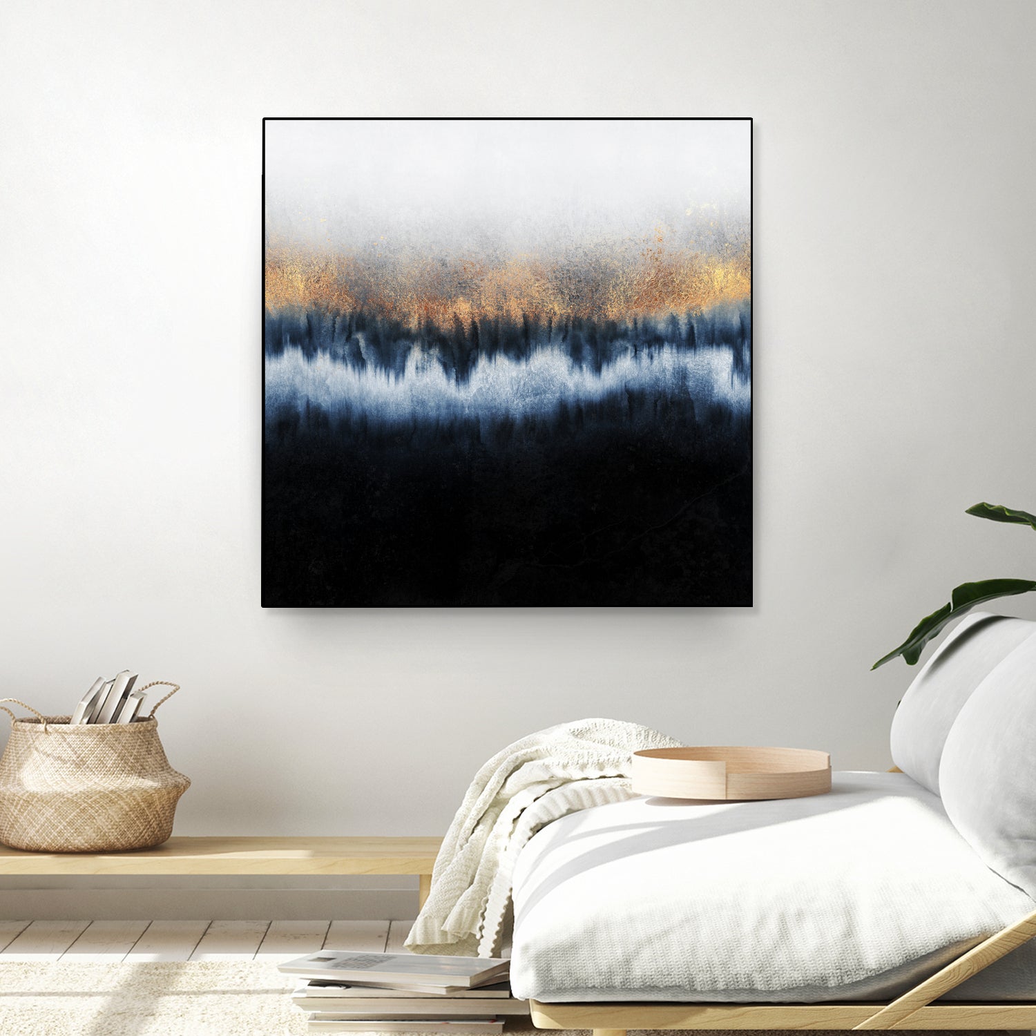 Golden Horizon by Elisabeth Fredriksson on GIANT ART - blue mixed media