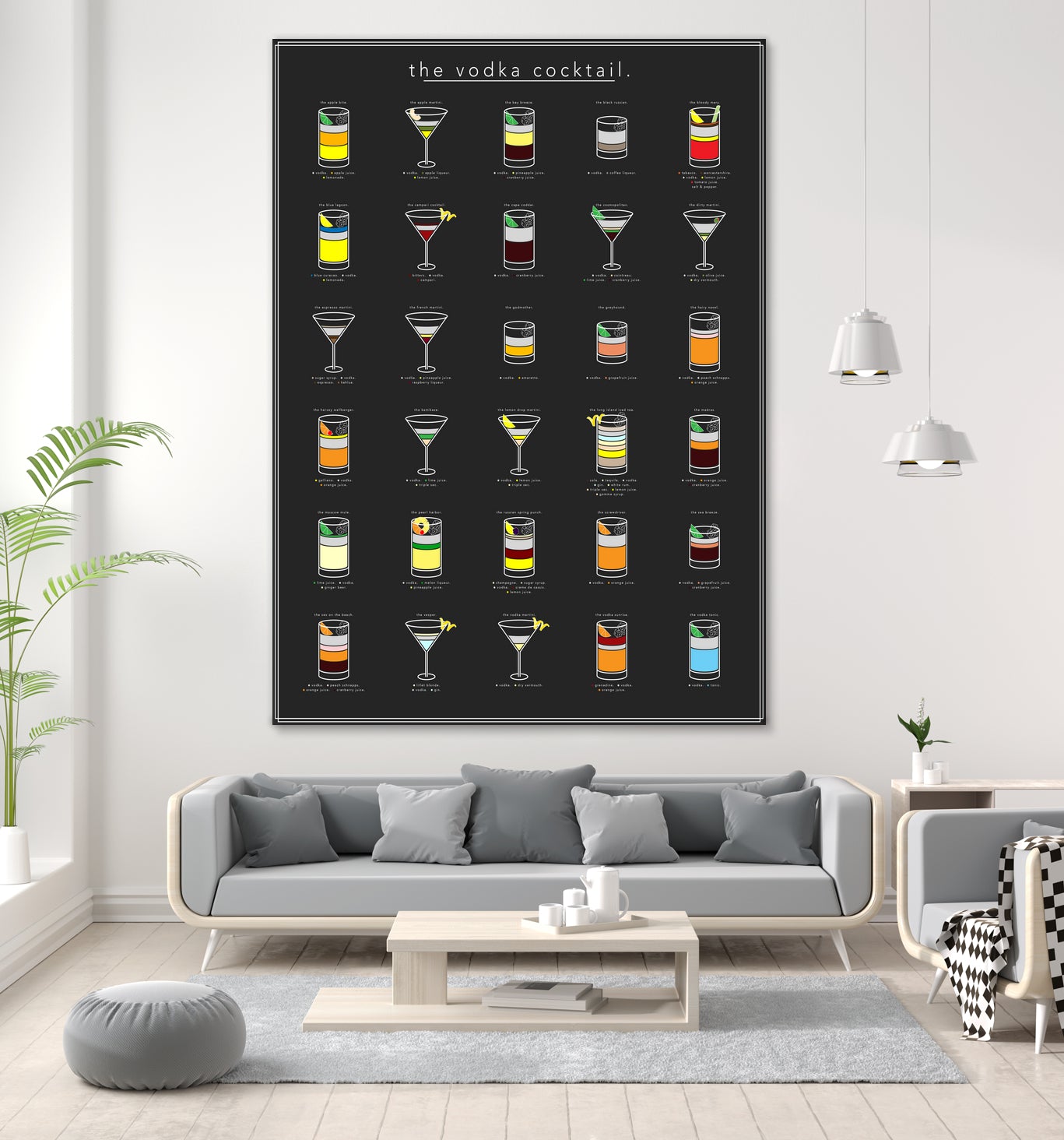 The Vodka Cocktail by Finlay McNevin on GIANT ART - black typography