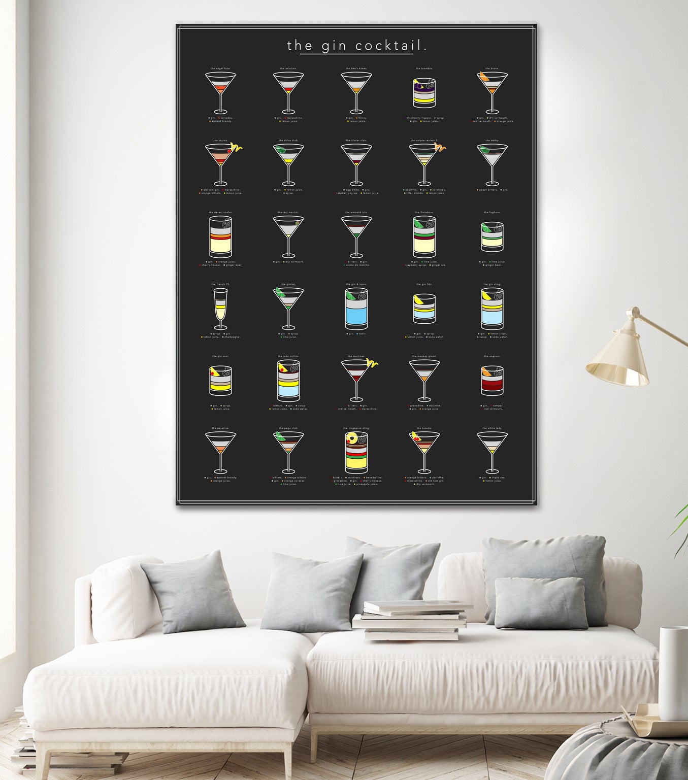 The Gin Cocktail by Finlay McNevin on GIANT ART - black typography