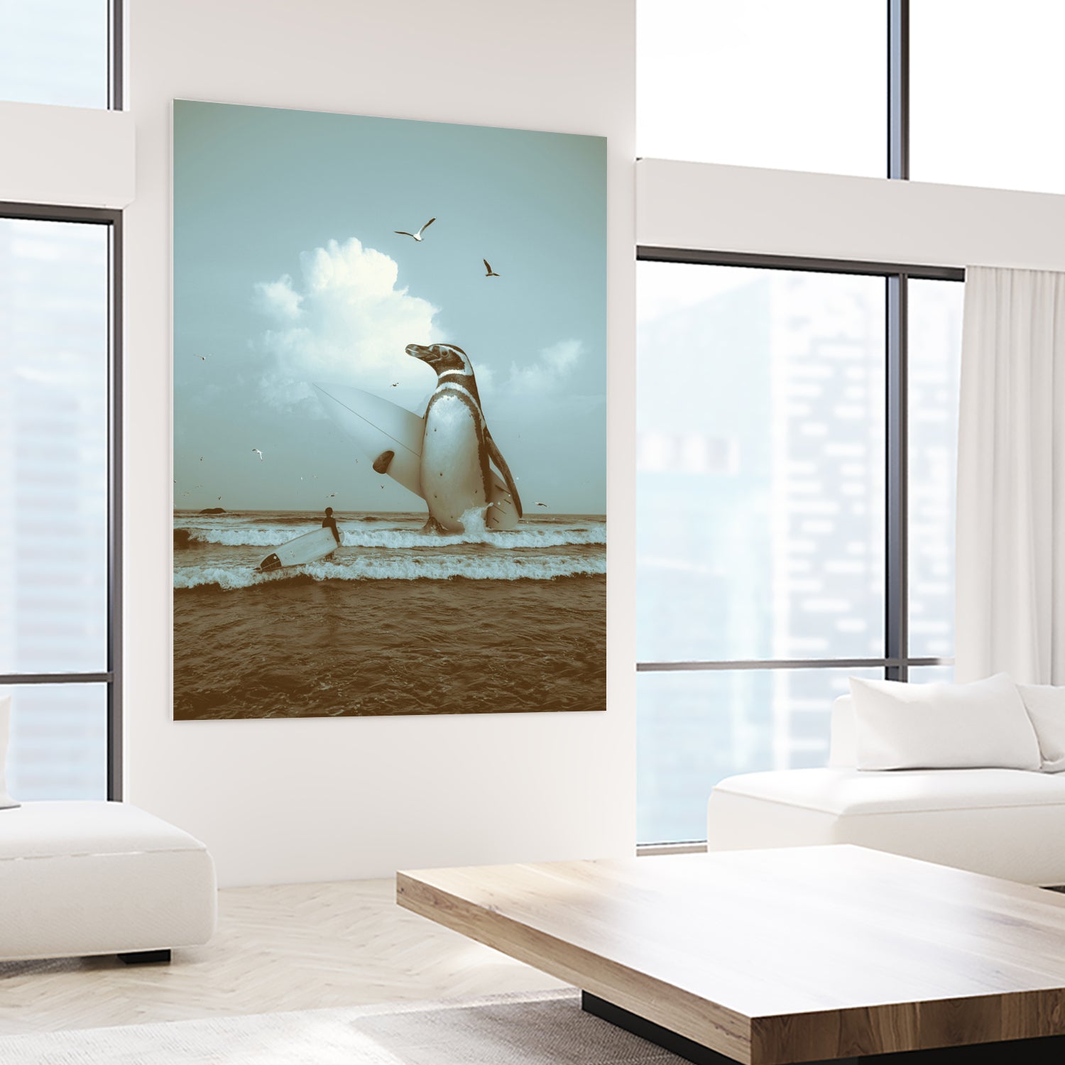 surf's up II by Soaring Anchor on GIANT ART - gray photo manipulation