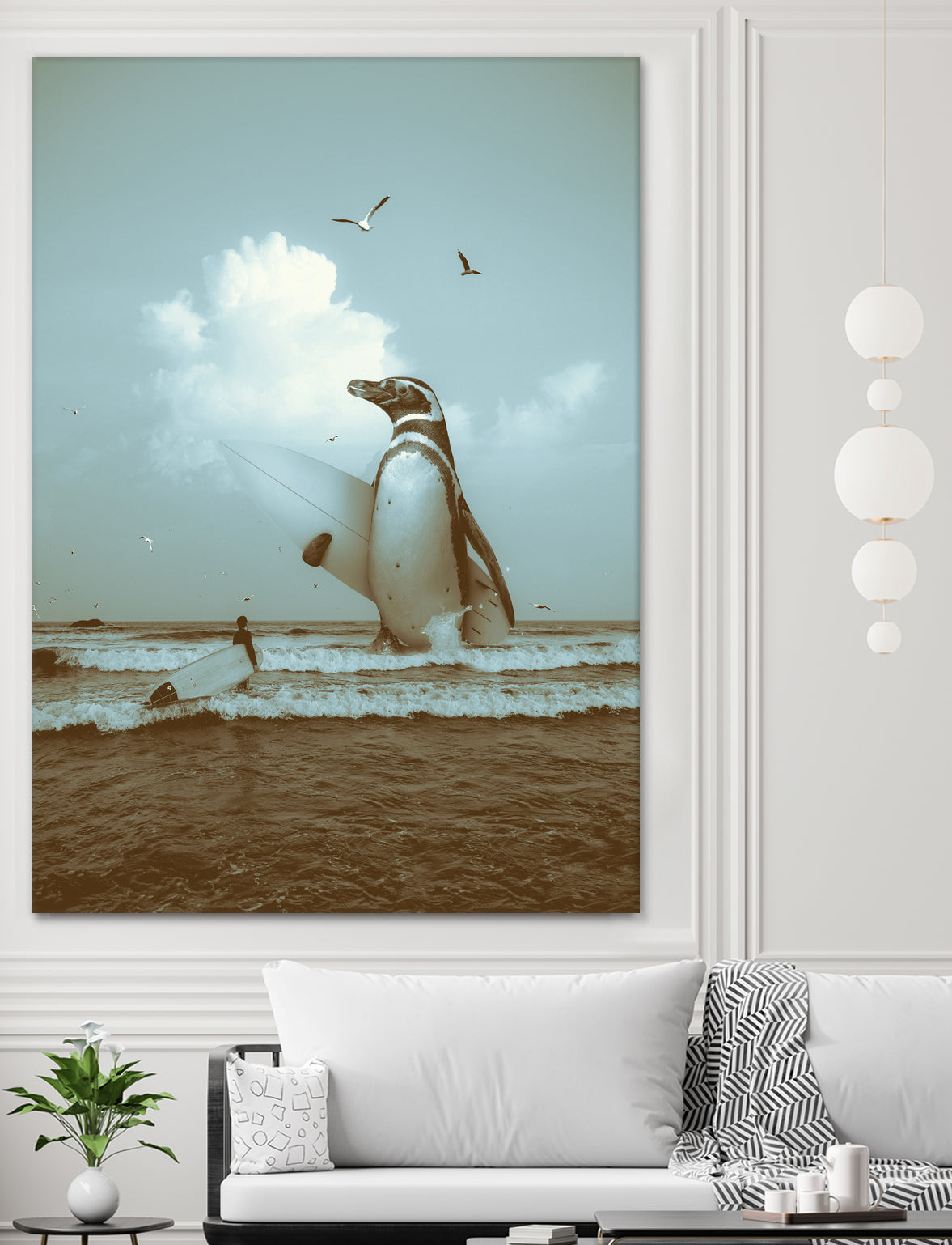 surf's up II by Soaring Anchor on GIANT ART - gray photo manipulation